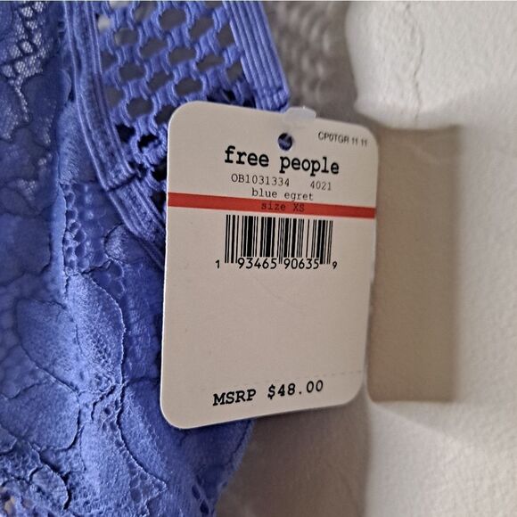 NWT Free Peop Intimately Sitting Pretty Brami Bralette Blue Egret Size XS - Picture 2 of 4